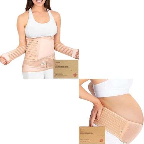 KeaBabies 3 في 1 حزام دعم البطن بعد الولادة وحزام دعم البطن أثناء الحمل - حزام البطن بعد الولادة - عصابات البطن للنساء الحوامل - دعامة ما بعد الولادة - حزام بطن الأمومة in Saudi Arabia