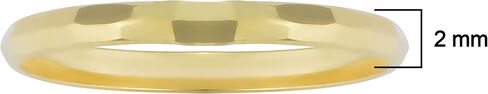Kooljewelry Minimalist Women's 14k Yellow White or Rose Gold Hammered Diamond-cut Band Ring (2 mm) in Saudi Arabia