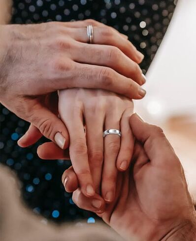 حلقات تململ من الفولاذ المقاوم للصدأ من KOHOTA للنساء والرجال، حلقات القلق على شكل نجمة القمر، حلقات دوارة على شكل زهرة من أجل القلق وتخفيف التوتر، مجموعة حلقات مقاس 6-10 in Kuwait