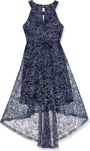 Speechless Girls' Sleeveless Embroidered Tulle High Low Party Dress in Saudi Arabia