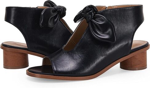 Coutgo Womens Bow Knot Sandals Peep Toe Cut Out Side Zipper Boots Chunky Block Heel Slingback Shoes in Saudi Arabia