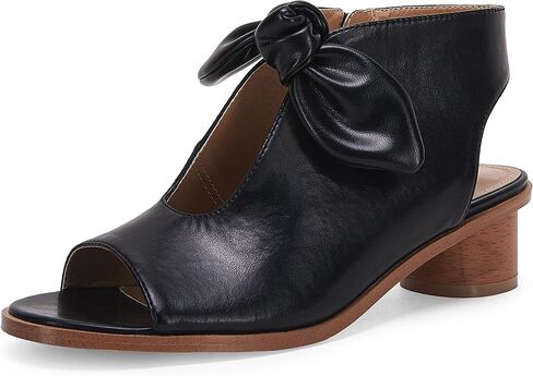 Coutgo Womens Bow Knot Sandals Peep Toe Cut Out Side Zipper Boots Chunky Block Heel Slingback Shoes in Saudi Arabia