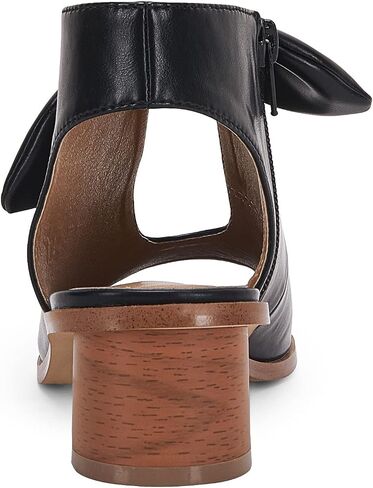Coutgo Womens Bow Knot Sandals Peep Toe Cut Out Side Zipper Boots Chunky Block Heel Slingback Shoes in Saudi Arabia
