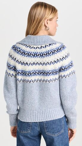 Women's Plush Alpaca Blend Fair Isle Cardigan in Saudi Arabia