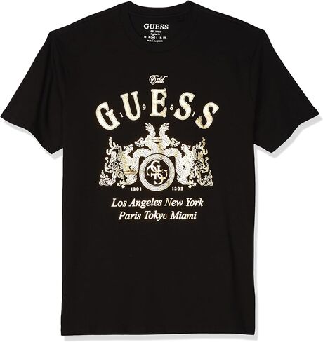 تي شيرت رجالي بأكمام قصيرة ذهبي من GUESS in Saudi Arabia