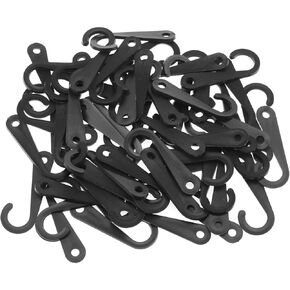 Haidong- Sock Display Hook Plastic Sock Hook J-Type Hook is Used to Hang Socks、hat and Underwear (1 3/4 inch Black) -200pcs