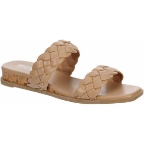Michael By Michael Shannon Patrice - Women's Braided Two-Strap Slip-On Flat Sandal