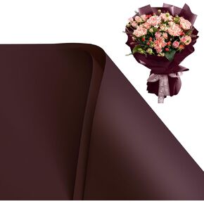 YOLUFER 20 Sheets Flower Wrapping Paper,Waterproof Floral Bouquet Wrapping Paper,Florist Supplies Packaging Paper for Bouquet DIY Crafts (22.8x22.8 Inch) (Dark Khaki)