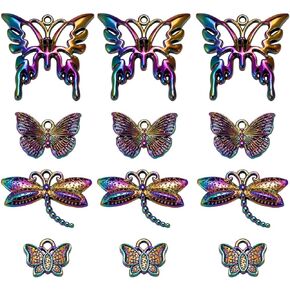 12 Pieces Jesus Cross Charms Alloy Rainbow Cross Charm Pendants Easter Cross Charms for Jewelry Necklace Making（6 Styles）