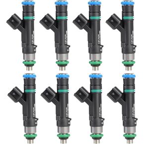 8Pcs Fuel Injectors ANGLEWIDE FJ721 Fuel Injectors Set fit for 2006-2011 for Buick for Lucerne/for Cadillac for DTS 4.6L, 2007-2009 for Cadillac for SRX/for XLR 4.6L, 4 Holes