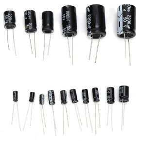 150PCS Electrolytic Capacitor Assortment Kit for Electronic Applications 50V 1uF - 2200uF