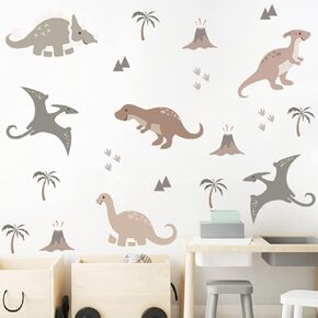 Wall Decals, Peel and Stick Stickers, Cute Dinos