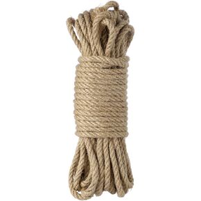 Cat Scratcher Replacement Rope, 33FT Natural Hemp Rope, 1/6" Thickness DIY Hemp Rope for Handicrafts, Cat Tower Repair Rope Cat Tree Rope Replacement, Solid Jute Twine Rope