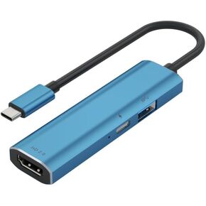 Replacement 3 in 1 USBC to HDMI2.0 4K60HZ PD USB3.0 Hub Docking Station 1 in 3 Out Compatible Computer Host Laptop TYPEC External HDMI TV Monitor Projector Adapter Cable