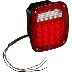 Grote G5092-5 Hi Count LED Stop Tail Turn Light (LH with License Window) , red