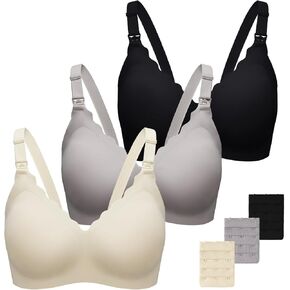 Nursing Bras for Breastfeeding Seamless Maternity Bra Ultra Comfort Pregnancy Sleep Bralette for Women