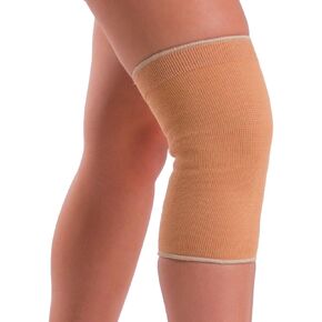 BraceAbility Elastic Slip-on Knee Sleeve | Cotton Fabric Knee Pain Compression Bandage for Stretchy, Lightweight & Comfortable Support