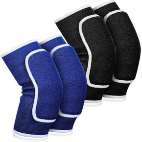 Unittype 2 Pair Elbow Pads Volleyball Breathable Protective Support Gel Pad Elbow Brace Arm Compression Elbow Pads Volleyball Elbow Pads for Teen Girls Boys Basketball Football Skating (Black, Gray)