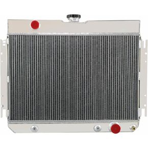 3 Row Aluminum Radiator Compatible for Chevy Bel Air Impala El Camino Biscayne Caprice 1963-1968 64 65 66 67, 3 Core All Aluminum Radiators (Radiator+Shroud Fan+Relay)