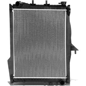 DNA Motoring OEM-RA-2738 OE Style Aluminum Cooling Radiator Compatible with 04-07 Durango / 07-09 Aspen AT, 18-7/8" W X 24-1/8" H X 1-9/16" D, 1-3/4" Inlet, 1-3/4" Outlet