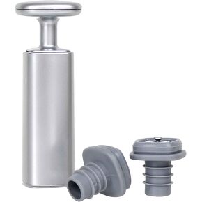 Rabbit Wine Preserver with Two Vacuum Stoppers, Standard, Silver