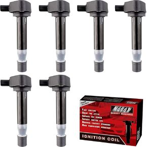 Set of 6 Pack Ignition Coils Pack UF242 C1221 Compatible with Accord Odyssey Pilot Acura MDX TL RL Vue - V6 3.0L 3.2L 3.5L