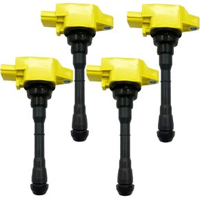 Ignition Coil Pack Set of 4 Replacement for 22448-1KC0A 224481KC0A UF-659 UF659 C1807 Compatible with Nissan Juke Qashqai Rogue Sentra 1.6T 2.0L L4