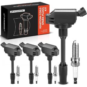 A-Premium Set of 4 Ignition Coil Pack and Iridium Spark Plugs Compatible with Toyota Camry 2018-2020, RAV4 2019, Highlander 2020, Avalon 2019-2020 & Lexus ES300h 2019-2020, UX250h 2019