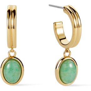 Gemstone Hoop Earrings - Dobby