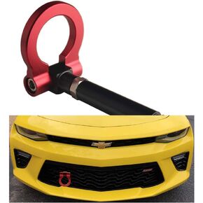 DEWHEL JDM Folding Screw On Racing T2 Tow Hooks Front Rear for 2016-up 6th Gen Chevy Camaro (Red) in Kuwait