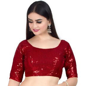 Chandrakala Sequence Blouses for Women sarees,Readymade (B185)