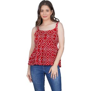 Women's Casual Sleeveless Printed Top.