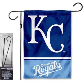 Royals Garden Flag with Stand Holder Flagpole
