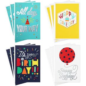 Hallmark Birthday Cards Assortment, Happy Cake Day (12 Cards with Envelopes)
