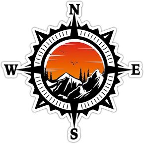6'' Off Road Decal Sticker 4X4 Mountain Compass Car Bumper Truck Vinyl fit for Jeep Ford Chevy