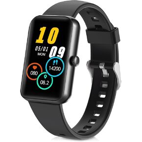 Fitness Tracker with Blood Oxygen,Blood Pressure, Sleep,24/7 Heart Rate Monitor,IP68 Waterproof Activity Trackers and Calorie Smart Watch with Step Tracker,Step Counter for Women Men(Black) in Kuwait