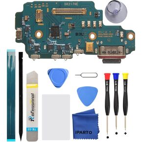 Charging Port Replacement Kit for Samsung Galaxy S22 Ultra 5G SM-S908U SM-S908U1 USB Flex Dock Connector Charging Flex Replacement with Tools