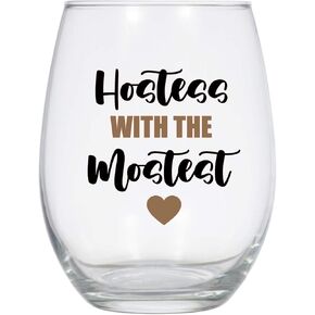 Hostess with the Mostest, 21 Oz Wine Glass, Hostess Gift, Housewarming Gift, Hostess