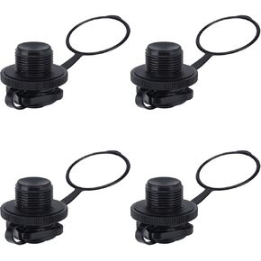 Flylin نفخ قارب الهواء صمام، 4 قطع اتجاه واحد التضخم قارب دوامة سدادات الهواء كاياك استبدال صمام الهواء للمطاط زورق طوف بركة الهواء قارب