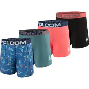 Volcom Mens Boxer Briefs Poly Spandex Performance Boxer Briefs Underwear with Comfort Flex Side Panel- Sleek Modern Look