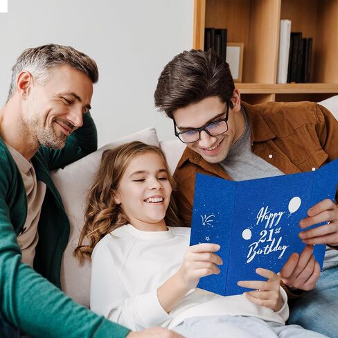 Crenics زينة عيد الميلاد الحادي والعشرون لها أو له، بديل كتاب ضيف عيد الميلاد الحادي والعشرين الإبداعي، كتاب توقيع عيد الميلاد الأزرق والفضي 21 مقاس 18 × 12 بوصة، هدايا رائعة لعيد الميلاد الحادي والعشرين in Kuwait