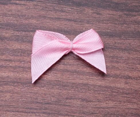 Sowaka 50 Pcs Mini Satin Ribbon Bow 0.9 Inch Small Soft Cute Elegant Bows for Craft DIY Making Kit Art Scrapbooking Sewing Christmas Gift Wedding Theme Parties Decoration Gift Present Supplies (Pink) in Saudi Arabia