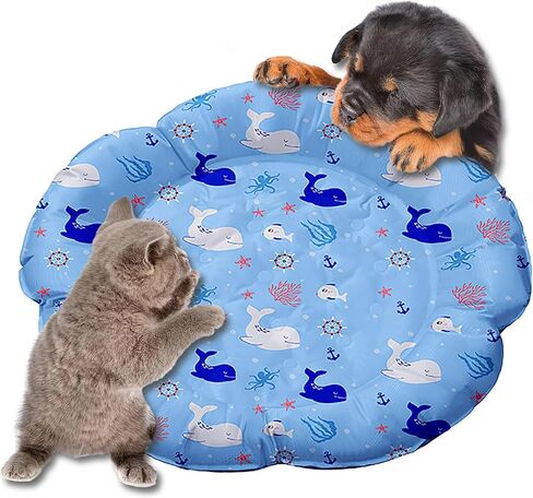 HOTDOG Cooling Mat for Pets, Sized for Large Dogs & Cats(20-60Lb) - Non-Toxic Self-Cooling Gel, Pressure Activated Waterproof, Cleanable, Sleeping Comfortable in Saudi Arabia