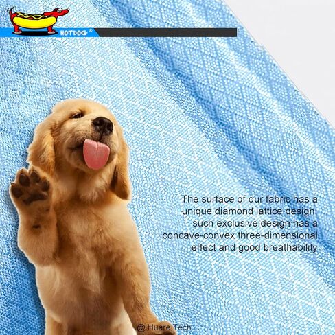 HOTDOG Cooling Mat for Pets, Sized for Large Dogs & Cats(20-60Lb) - Non-Toxic Self-Cooling Gel, Pressure Activated Waterproof, Cleanable, Sleeping Comfortable in Saudi Arabia