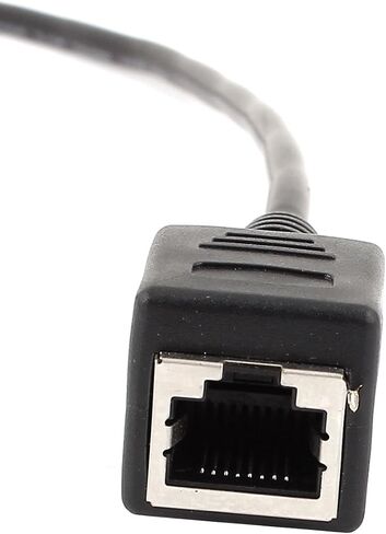 uxcell Ethernet Extension Cable, 1m/3.3ft Cat 5 RJ45 Cord Adapter Ethernet Extender Network Extension Cable, Shielded Male to Female LAN Connector, 1pcs Black in Saudi Arabia