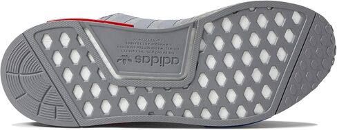حذاء رياضي رجالي من adidas Originals NMD-R1 - إغلاق برباط - لسان وياقة مبطنان - الجزء العلوي من النسيج رمادي/رمادي/رمادي 10 D - متوسط in Saudi Arabia