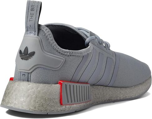حذاء رياضي رجالي من adidas Originals NMD-R1 - إغلاق برباط - لسان وياقة مبطنان - الجزء العلوي من النسيج رمادي/رمادي/رمادي 10 D - متوسط in Saudi Arabia