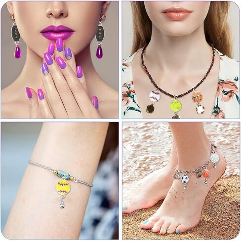 DanLingJewelry 30 قطعة من موصلات الزهور العشوائية دلايات زهرة المينا مع حلقات مزدوجة لصنع أساور المجوهرات in Saudi Arabia