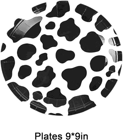 41 قطعة من لوازم الحفلات ذات طباعة البقرة، وديكورات حفلات البقر، تتضمن 20 طبقًا و20 منديلًا ومفرش طاولة واحد للحفلات التي تحمل طابع حيوانات المزرعة، وحفلات أعياد الميلاد بطابع البقرة in Kuwait