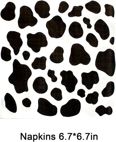 41 قطعة من لوازم الحفلات ذات طباعة البقرة، وديكورات حفلات البقر، تتضمن 20 طبقًا و20 منديلًا ومفرش طاولة واحد للحفلات التي تحمل طابع حيوانات المزرعة، وحفلات أعياد الميلاد بطابع البقرة in Kuwait